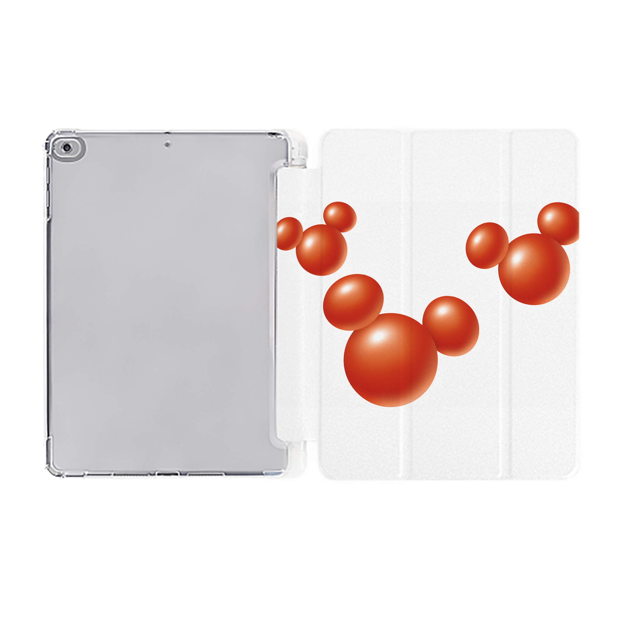 （画像用） ミッキーマウス Mickey Mouse IPad ケース ペン収納付き 三つ折りスタンド PUレザー×シリコン 対応機種9.5/10.5/10.9インチ
